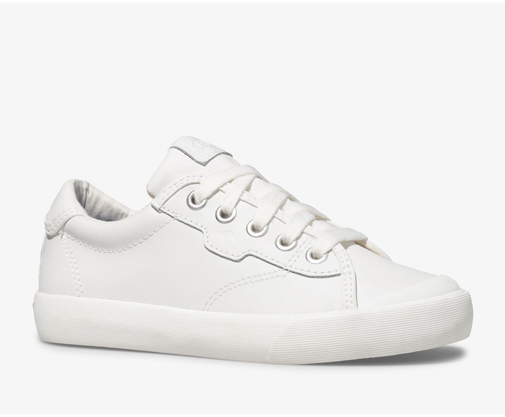 Tenis Keds Niña Blancos - Crew Kick 75 Cuero - 9734-SAYIW